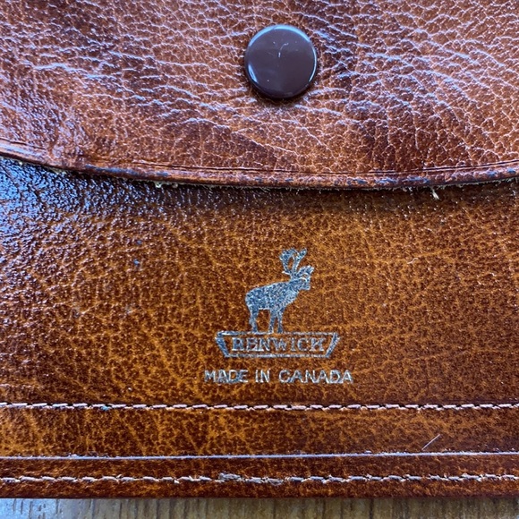 Genuine Leather Vintage Renwick Tri-Fold Wallet cheque book - Picture 5 of 11